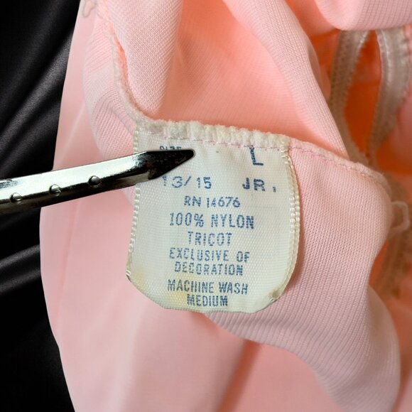 Girls' Pink Tricot Pajama Skirt with Built-in Undies, Size L (13/15 JR) - Picture 4 of 4